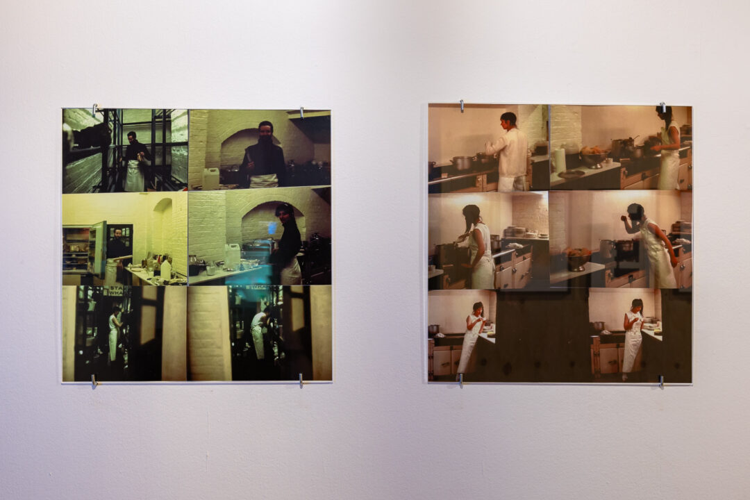 Photo montages of William English and Sandra Cross in the Dining Room (1980s)