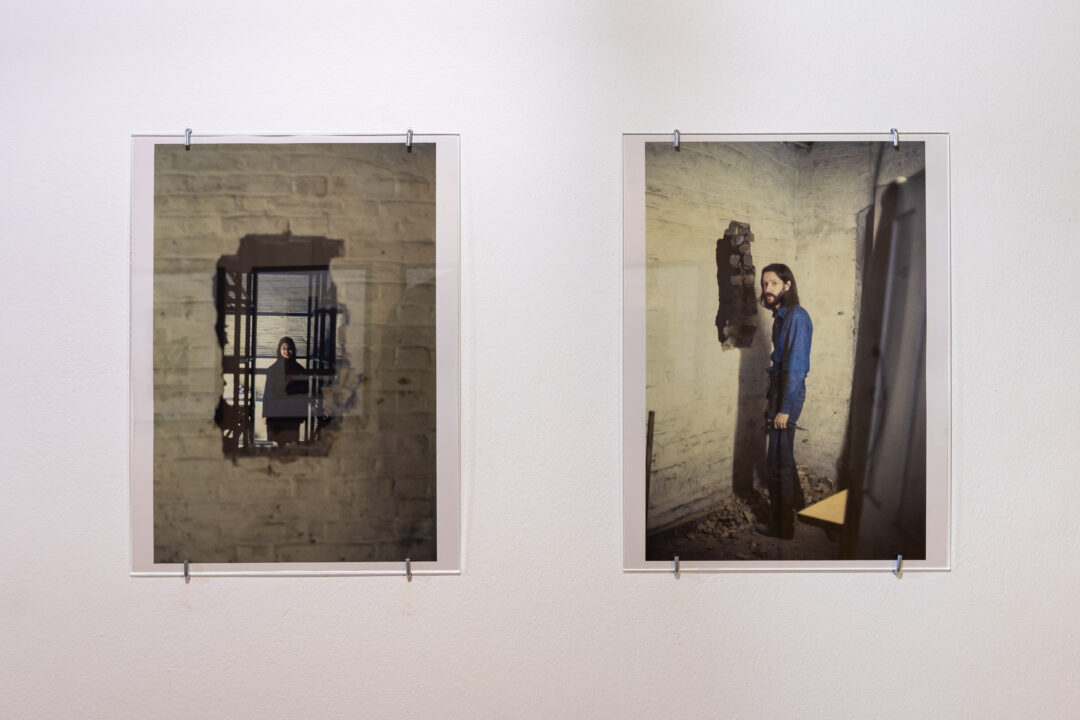 Sandra Cross and William English, photographing each other in the early development of the Dining Room, 1980