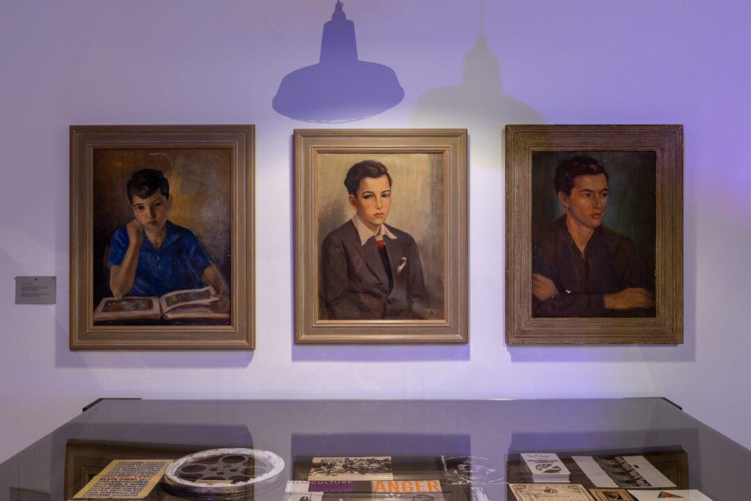 Three oil paintings of Kenneth Anger painted between 1937 - 1944 by his grandmother Bertha Coler