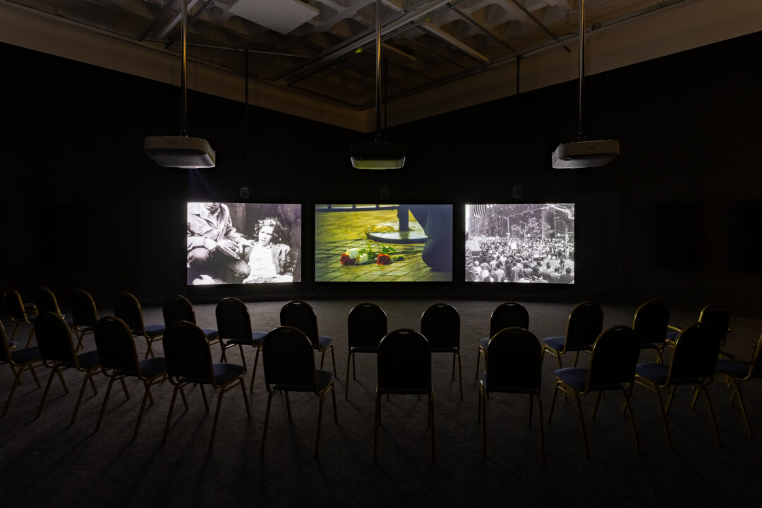 Installation view: Naeem Mohaiemen, THROUGH A MIRROR, DARKLY